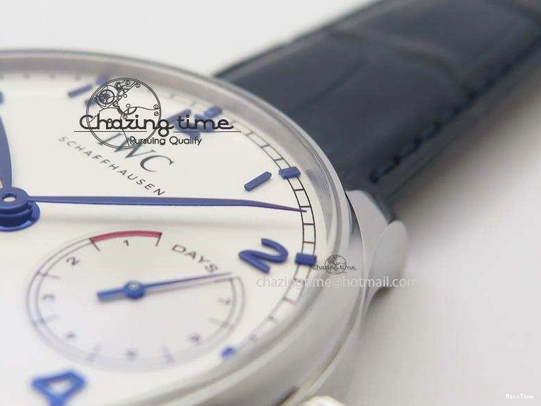 MIROTIME 0711 EasyCare Portuguese Real PR IW500705 ZF 1:1 Best Edition On Blue Leather Strap A52010 V 7310